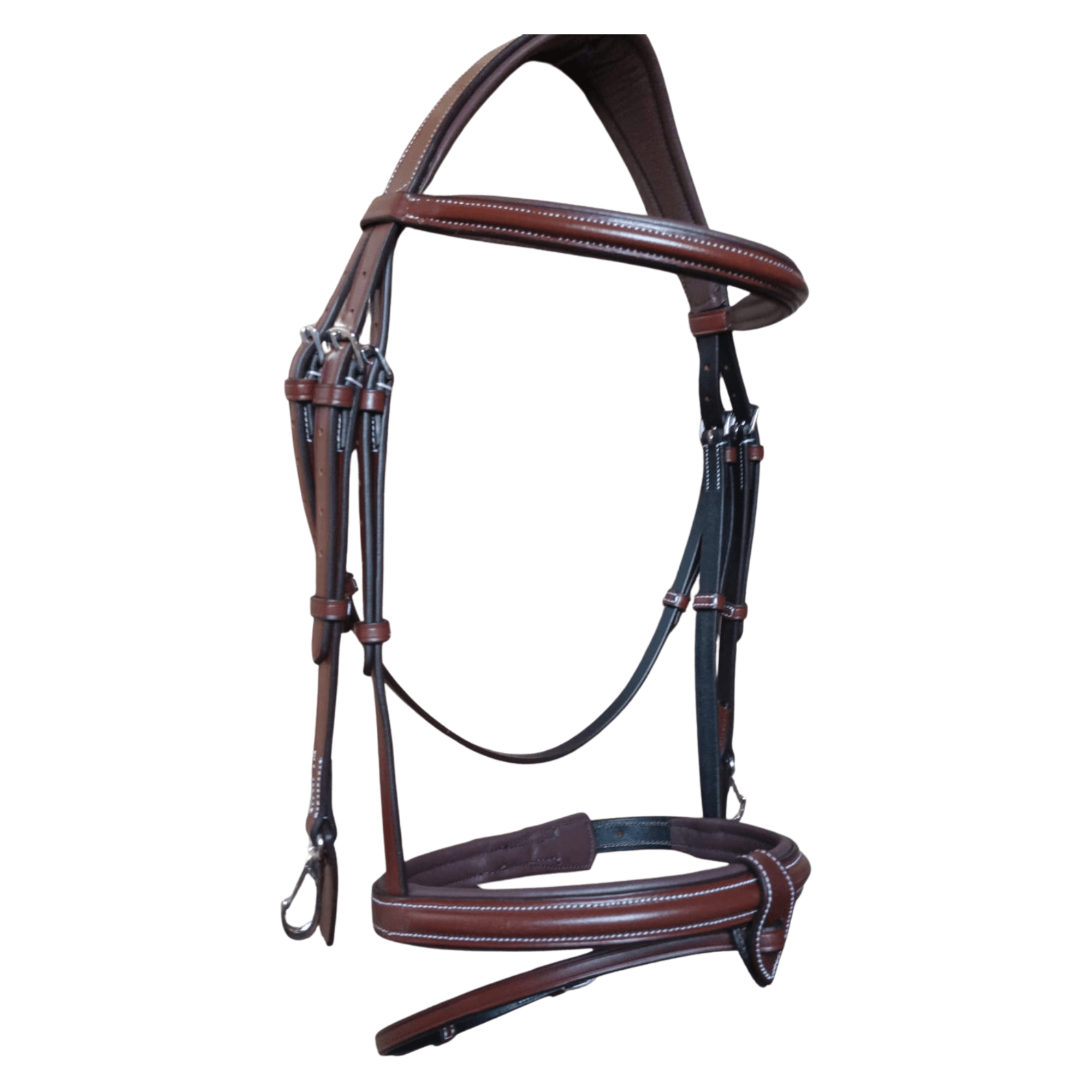 Premium Brown Leather Horse Bridle – Padded Comfort - BH-35 Oak Brown - Youshaelia